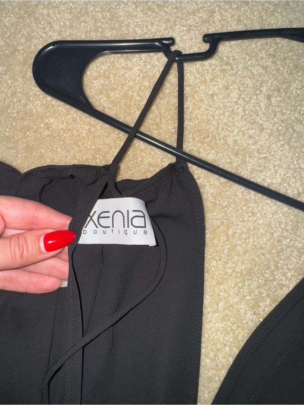 Xenia Boutique Black Cold-Shoulder Romper - Picture 2 of 4